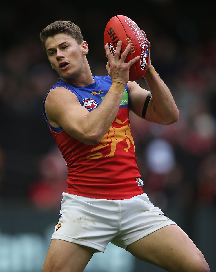 AFL 2016 Rd 23 - St Kilda v Brisbane MELBOURNE, AUSTRALIA - AUGUST 28: Dayne Zorko of the Lions marks during the 2016 AFL Round 23 match between the St Kilda Saints and the Brisbane Lions at Etihad Stadium on August 28, 2016 in Melbourne, Australia. (Photo by Sean Garnsworthy/AFL Media)